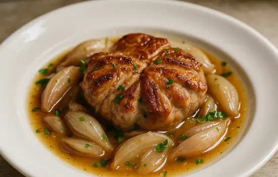 Araignée de porc à l’échalote et au vin blanc