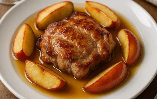Araignée de porc aux pommes et au cidre à la normande