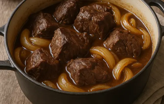 Bœuf aux épices et aux oignons à l’ancienne