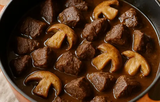 Bœuf en daube à l’ancienne aux cèpes
