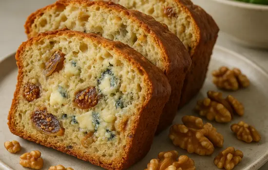 Cake aux figues, bleu et noix facile