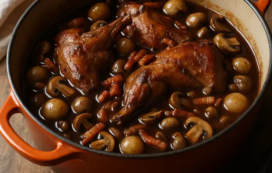 Civet de lapin au vin rouge traditionnel