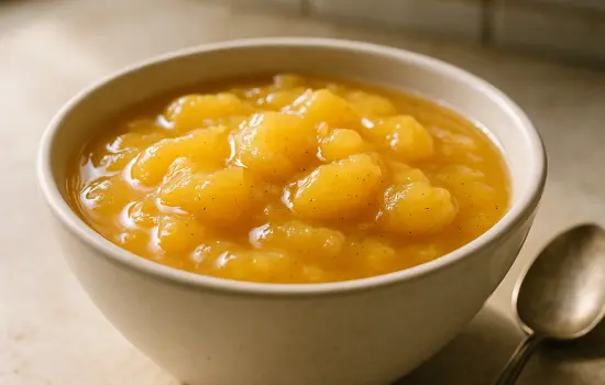 Compote de pêches à la vanille facile