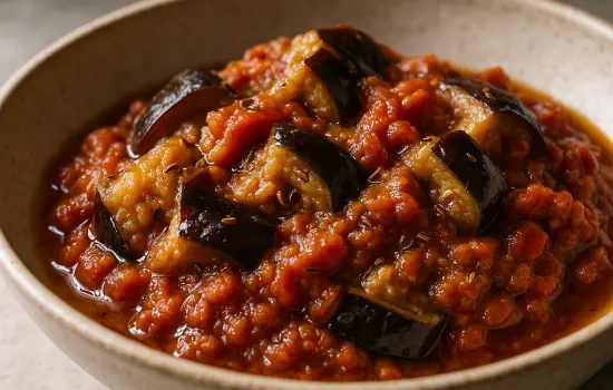 Compotée d’aubergines et tomates au cumin facile