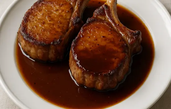 Côtes de porc sauce madère à la française