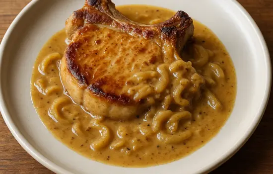 Côtes de porc sauce Robert à l’ancienne