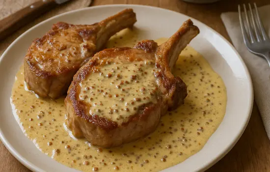 Côtes de veau à la moutarde à l’ancienne