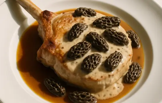 Côtes de veau aux morilles à la crème
