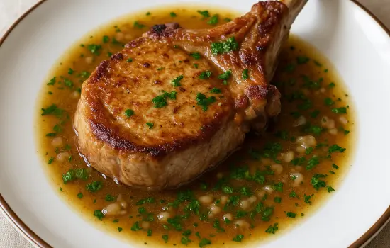 Côtes de veau sauce Bercy à la française