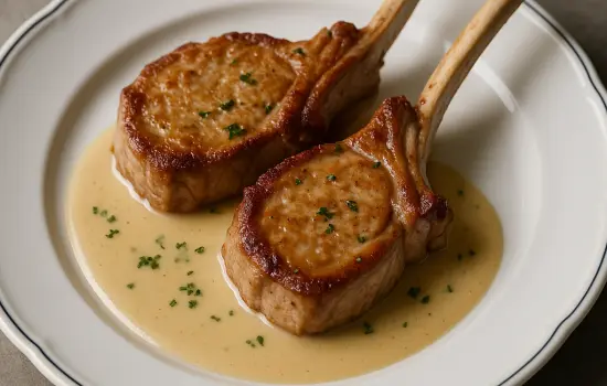Côtes de veau sauce suprême à la française