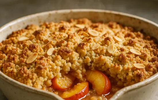 Crumble de nectarines aux amandes facile