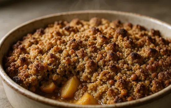 Crumble de pommes aux noisettes et au sarrasin facile