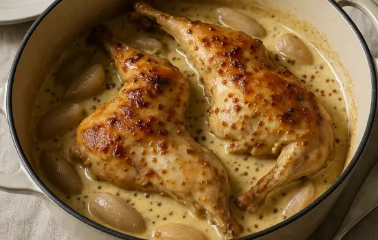 Cuisse de lapin à la moutarde à l’ancienne