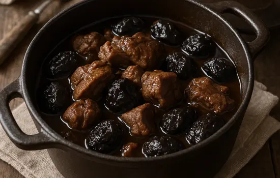 Daube d’agneau aux pruneaux à l’ancienne