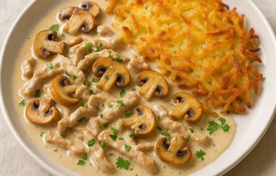 Émincé de veau à la zurichoise