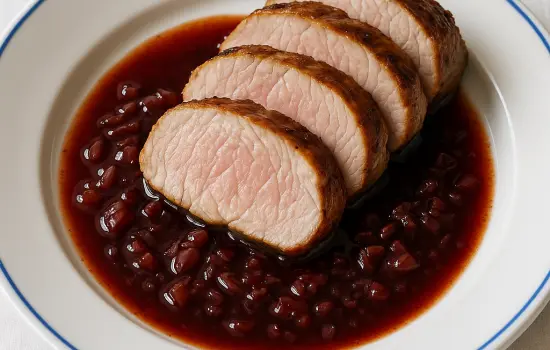 Filet de porc sauce marchand de vin à la française
