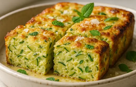 Flan de courgettes à la menthe et au parmesan facile