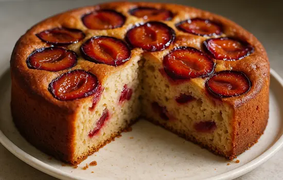 Gâteau moelleux aux quetsches et à la cannelle facile