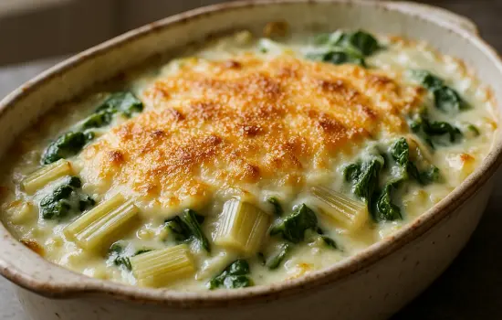 Gratin de blettes à la béchamel et au parmesan