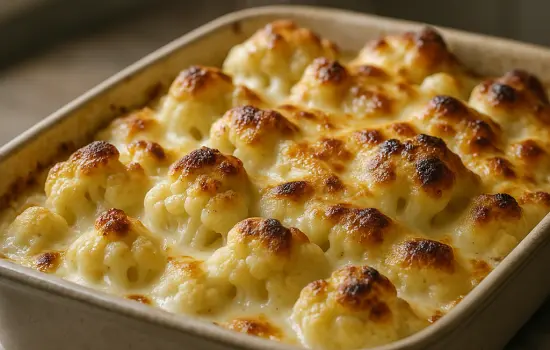 Gratin de chou-fleur à la béchamel et au comté