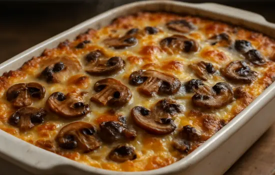 Gratin de polenta aux champignons et au comté