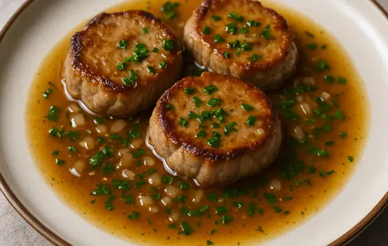 Grenadin de veau sauce Bercy à la française