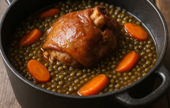 Jarret de porc aux lentilles à l’ancienne