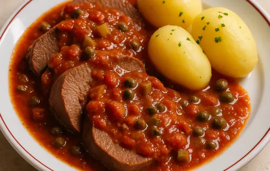 Langue de bœuf sauce piquante traditionnelle