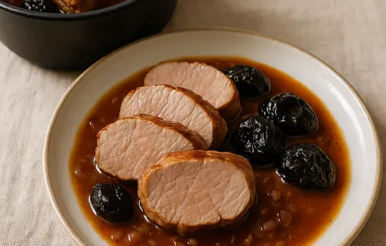 Mignon de porc aux pruneaux à l’ancienne