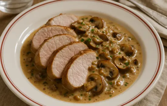 Mignon de porc sauce forestière à l’ancienne