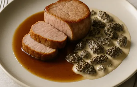 Mignon de veau aux morilles à la crème
