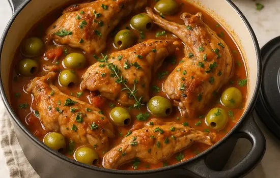 Mijoté de lapin aux olives à la provençale