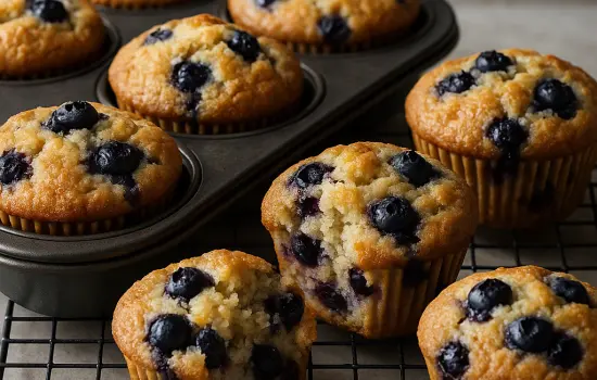 Muffins aux myrtilles et au citron faciles