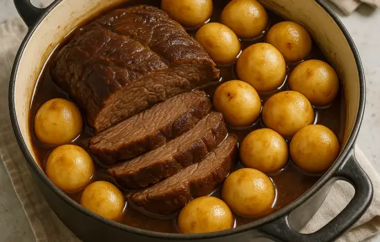 Paleron de bœuf braisé aux navets à l’ancienne