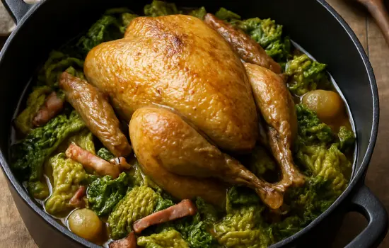 Pintade au chou à l’ancienne