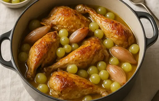 Pintade aux raisins à l’ancienne