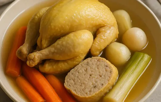 Poule au pot farcie à la française
