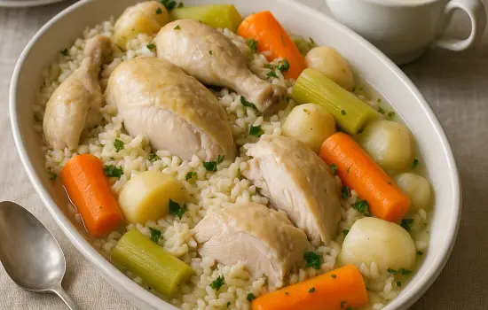Poule au riz à l’ancienne