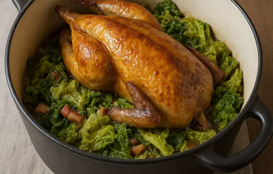 Poule faisane au chou à l’ancienne