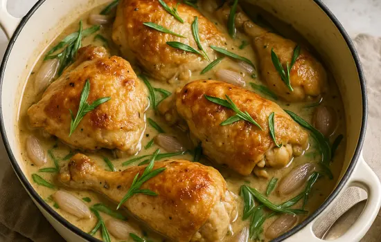 Poulet à l’estragon à l’ancienne