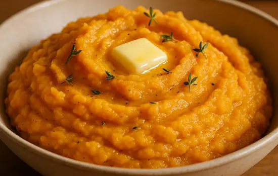 Purée de potimarron et pommes de terre au thym