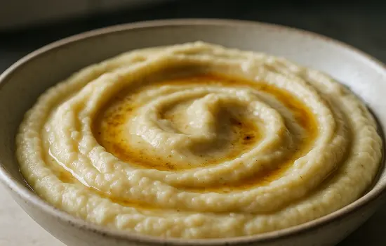 Purée de topinambours et pommes de terre au beurre noisette