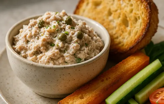 Rillettes de thon aux câpres et fromage frais