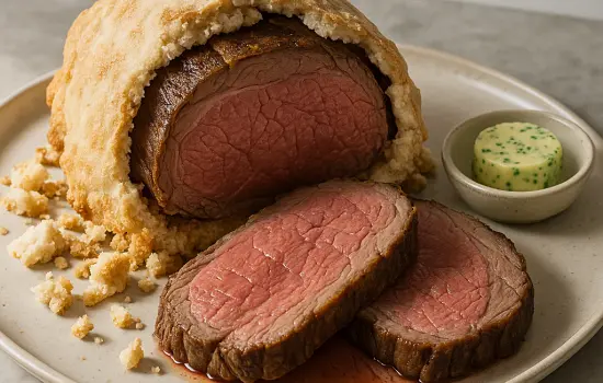 Rôti de bœuf en croûte de sel à la française