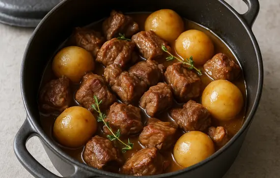 Sauté d’agneau aux navets à l’ancienne
