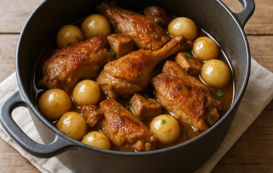 Sauté de canard aux navets à l’ancienne