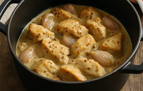 Sauté de dinde à la moutarde à l’ancienne