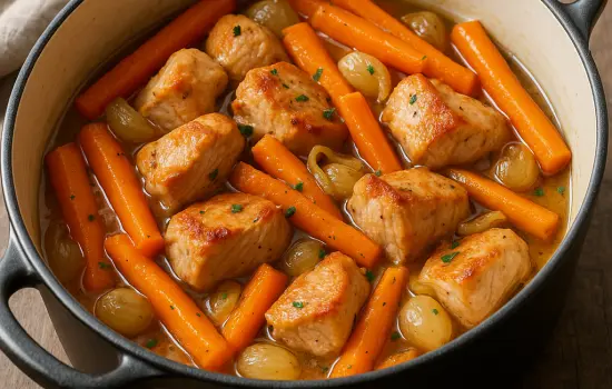 Sauté de dinde aux carottes à l’ancienne