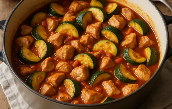 Sauté de dinde aux courgettes à la provençale