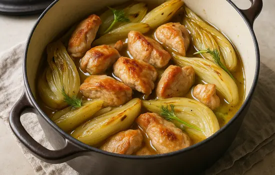 Sauté de dinde aux fenouils à l’ancienne
